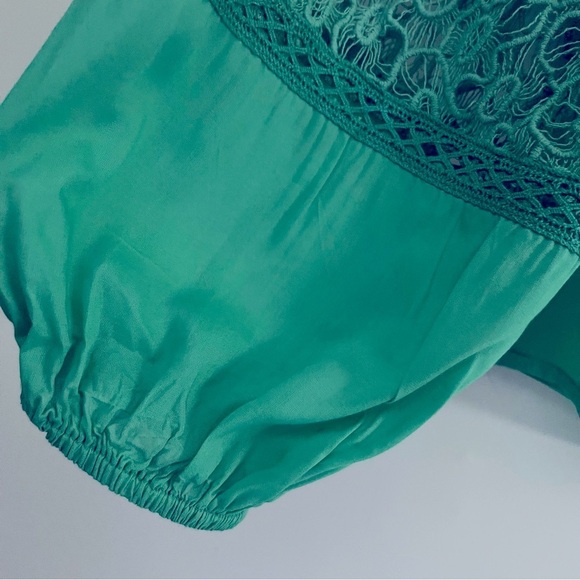 Anthropologie Bl^nk London Sunshine Peasant Lace Embroidery Vibrant Blouse Chic - Picture 8 of 15